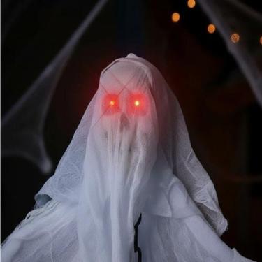 Imagem de Decoração Halloween Caveira Fantasma Som Led Olho 96CMX80CM - MC PRESE