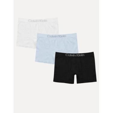 Imagem de Cuecas Calvin Klein Underwear Trunk Seamless Outline Grey Logo Preta/ 
