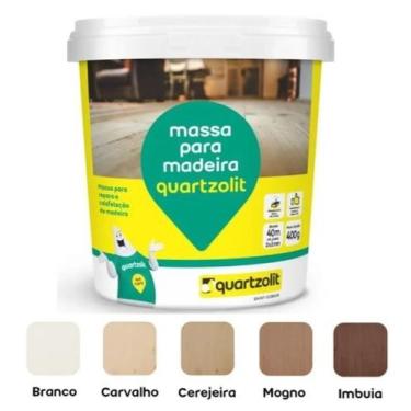 Imagem de Massa Para Corrigir Madeira 400g Quartzolit cores, Imbuia, M, Massa de
