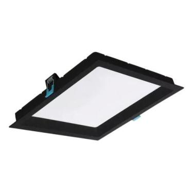 Imagem de Kit 6 Painel Recuado Embutir Quadrado Led 18w Bco Ou Pto Biv - Embu Le