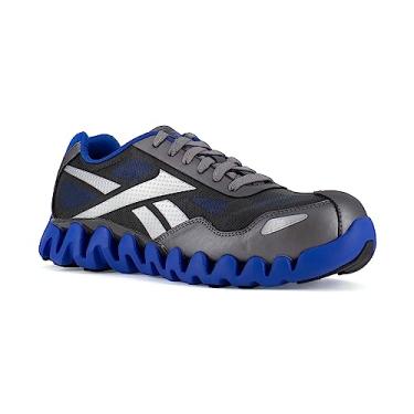 Imagem de Reebok Tênis feminino de construção Rb318 Zig Pulse Work Cinza/Azul, Cinza/azul, 7 Wide
