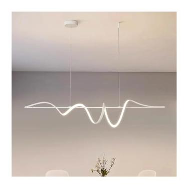 Imagem de Luminárias pendentes modernas para sala de jantar com mesa de ilha, design compatível com lâmpadas de iluminação interna para decoração de casa, cozinha e quarto