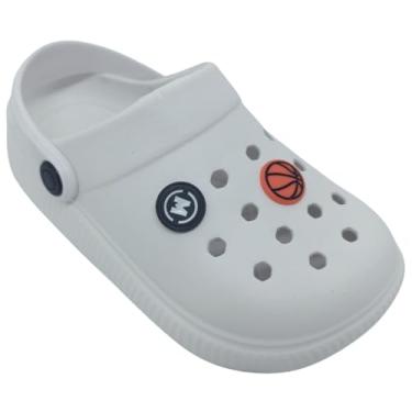 Imagem de Molekinho, Sandália Molekinho Menino Infantil EVA/PVC com Bottons (Branco, BR, Criança de 9 a 12 anos, Numérico, 33.5)