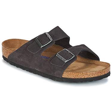 Imagem de Birkenstock Sandálias femininas Arizona macias, Cinza veludo cinza veludo cinza, 43 EU