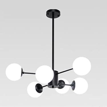 Imagem de Lustre Sala de Jantar Lustres LED Luzes Pendentes Ajustáveis Luminárias de Teto de Madeira para Jantar (Cor: 6018-3 Preto, Tamanho: ABATÍBRIO BRANCO) (Cor: 6018-6 Preto,