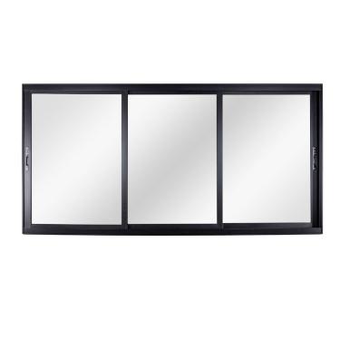 Imagem de Janela De Alumínio De Correr 120x200x10cm 3 Folhas Móveis Vidro Liso Topsul Esquadrisul