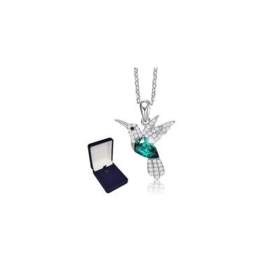Imagem de Colar de prata fina 925 Colibri Crystal, joias para mulheres, presente