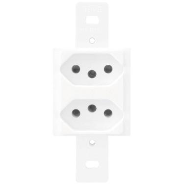 Imagem de Modulo 2 Tomadas 2p+t 20a 250 Volts Blanc - 1338 - Fame 2 Tomadas 20a S-placa Blanc 1338 Fame