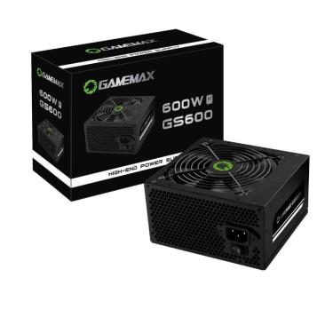 Imagem de Fonte Gamemax GS600, 600W, 80 Plus White, PFC Ativo, Preto