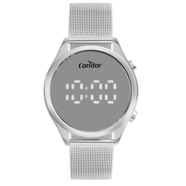 Imagem de Relógio Condor Feminino Ref: Comd26aab/4k Led Espelhado Mesh Prateado