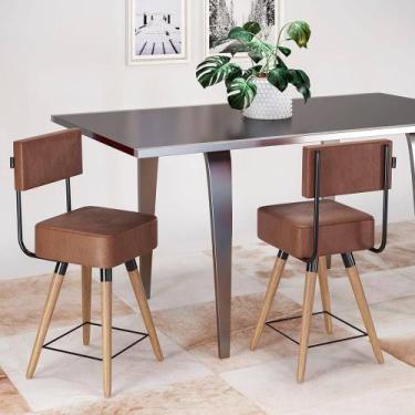 Imagem de Kit 02 Cadeiras Barcelona Pés Palito   Dreamy House - Salaone, Couríss