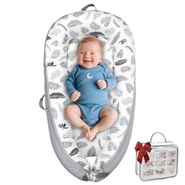 Imagem de Espreguiçadeira, travesseiro para recém-nascidos de 0 a 24 meses, ninho macio e respirável premium, espreguiçadeira para bebês meninos e meninas, espreguiçadeira portátil para viagens e casa.