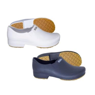 Imagem de Sapato Antiderrapante Uso Profissional Enfermagem Hospital Clinica Serviços Gerais Cozinha Limpeza Classic (Branco, BR, Adulto, Numérico, 44)