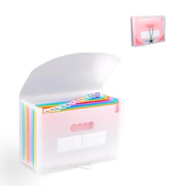 Imagem de Pasta Sanfonada A4 12 Divisorias, Organizadora Documentos, Pasta Arquivos, Pasta Sanfonada, Pasta para Documentos (Transparente)