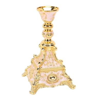 Imagem de Yosoo Health Gear Suporte de Vela Cônico, 9.8cm de Altura, Elegante, Castiçal de Bronze, Decoração, Conjunto de Candelabros para Mesa de Jantar