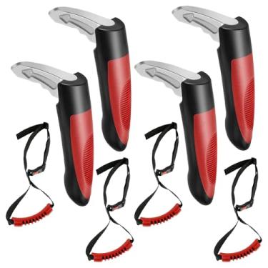 Imagem de 1/2/4 peças de bengala de maçaneta de carro, suporte de maçaneta de porta de carro portátil, suporte de assistência de maçaneta de carro para idosos, alça de suporte de carro e alça de janela de carro