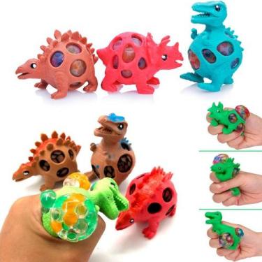 Imagem de Kit Com 2 Dinossauro Esmagamon Squishy Ball Anti Stress De Apertar - L