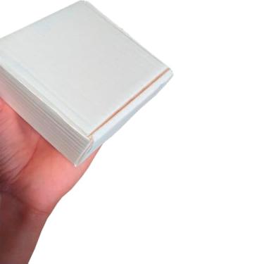 Imagem de 25 Caixas De Papelão 8x8x3 Branco Para Bijouteria Laços Semi Jóias Sabonetes