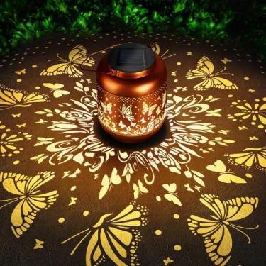 Imagem de Lanterna solar HEGUD Butterfly para decoração de jardim impermeável ao