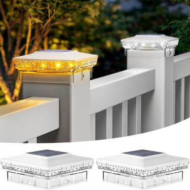 Imagem de Solar Post Cap Lights btfarm, pacote com 2 unidades, 5x5x6cm, IP64, à 