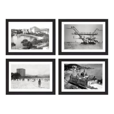 Imagem de Kit 4 Quadros Niterói Lembrança Decor Rio De Janeiro Retrô