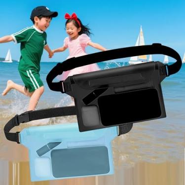 Imagem de Bolsa impermeável para praia, pochete à prova de areia para mulheres, bolsa seca flutuante para telefone passaporte, bolsa de cintura de viagem para passeios de barco, cruzeiro, parque aquático