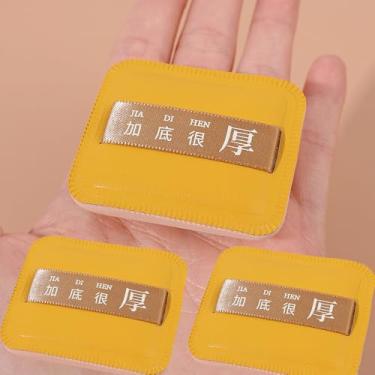 Imagem de 3 peças de esponja de maquiagem base corretivo pó puff macio reutilizável beleza liquidificador aplicador portátil de maquiagem facial, G amarelo