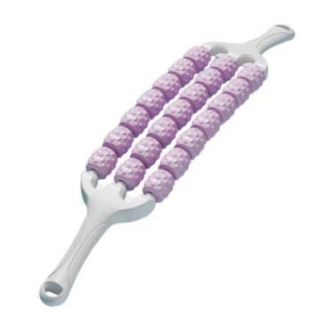 Imagem de Vaveren Barra de massagem Muscle Roller Stick leve, profissional, confortável, para academia em casa, para treino, escritório, homens e mulheres, Roxo