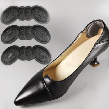 Imagem de 20 almofadas de prevenção de bolhas no calcanhar – protetores de pé autoadesivos antiatrito para sapatos pretos