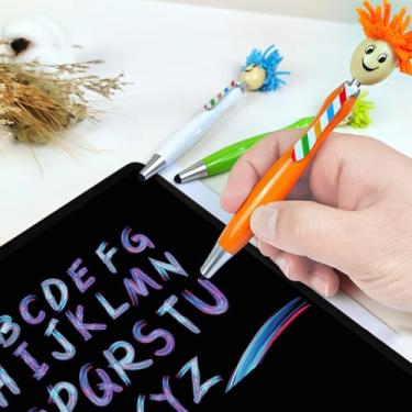 Imagem de Pacote com 6 canetas Stylus de design exclusivo, ponta de silicone, caneta capacitiva universal para tela sensível ao toque, compatível com tablets, iPad Mini, iPad Pro, iPad Air, smartphones, Samsung