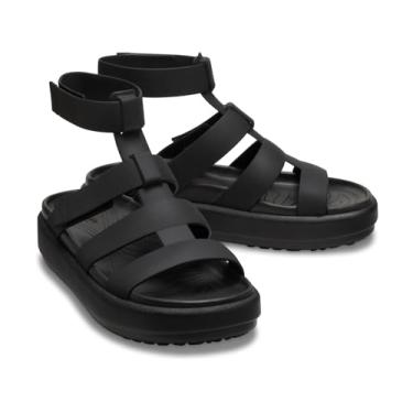 Imagem de Crocs Brooklyn Luxe Gladiator, Preto/preto, 35
