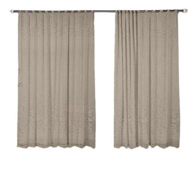 Imagem de Cortina Marrom Renda Com Forro Sala Roseiral 3,00X1,80 Alt - Interlar