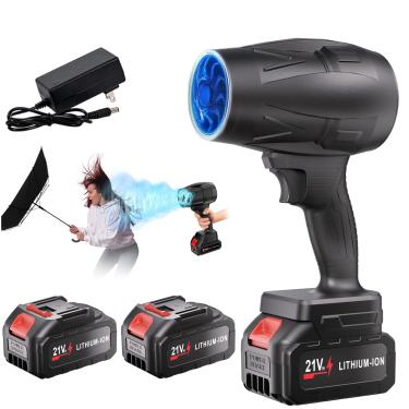 Imagem de DAILYLIFE Soprador de folhas elétrico sem fio, soprador de folhas portátil de 130 MPH, 2 baterias de 2,6 Ah e carregador incluídos, leve e portátil para limpeza de pátio, cuidados com o gramado, carro