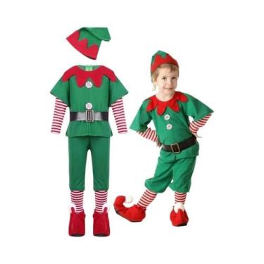 Imagem de Fantasia De Elfo Verde Para Crianças 2025, Traje De Papai Noel Para O 