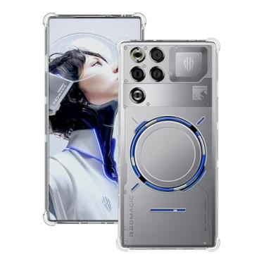 Imagem de Foluu Capa transparente para ZTE Nubia Red Magic 11 Pro/11 Pro+ - Capa protetora com cantos reforçados de silicone TPU resistente a arranhões para Red Magic 11 Pro 2025