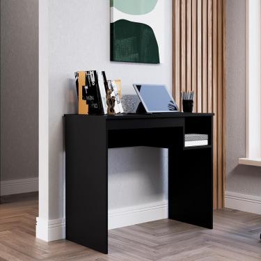 Imagem de Mesa Escrivaninha Genialflex Linha Noronha Mdp 15mm Preta Preto