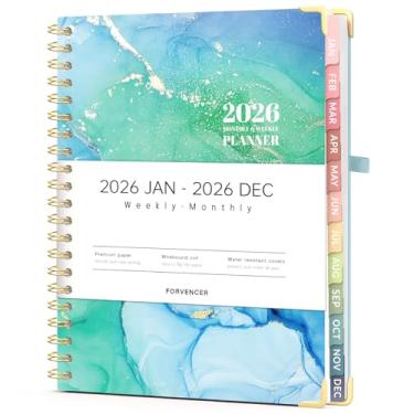 Imagem de Forvencer Agenda 2025, agenda planejadora semanal e mensal de capa dura, de janeiro a dezembro de 2025, agenda, agenda, agenda, 21,6 x 28 cm, com encadernação espiral, guia mensal para escola,