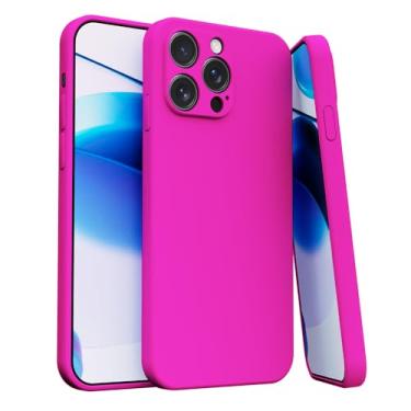 Imagem de Capa Case Capinha Para iPhone 15 PRO Silicone Aveludada Com Forro aveludado Premium (PINK)