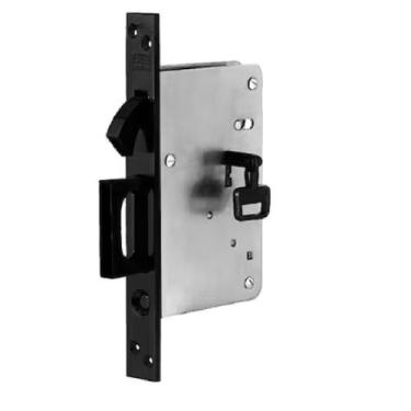 Imagem de Fechadura 1422 Bico De Papagaio Com Puxador Preta Lafonte