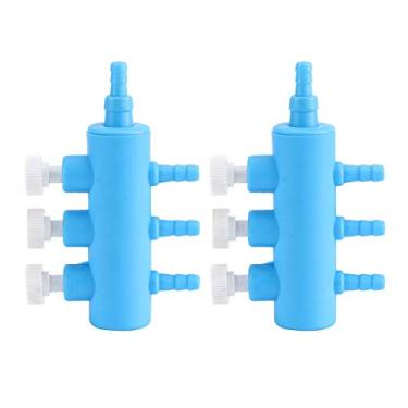 Imagem de aqxreight Válvula de Divisor de Aquário Plástico Com Controle para Bombas de Oxigênio de Peixe (3 cabeças, 2 vendidas)