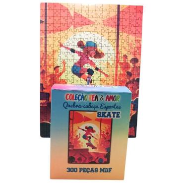 Imagem de Quebra-cabeça Para Meninas Skatistas Divertido Mdf 300 Peças