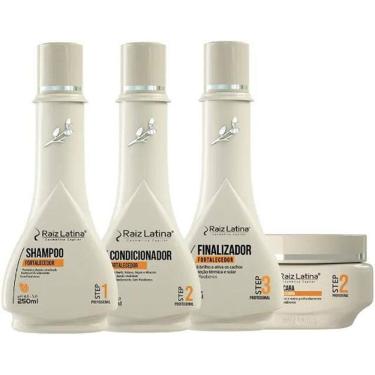 Imagem de Raiz Latina Kit Shampoo Condicionador Mascara E Leave-In