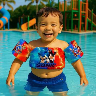 Imagem de Colete Salva Vidas Infantil Boia de Braço para Praia Piscina Tema Dese