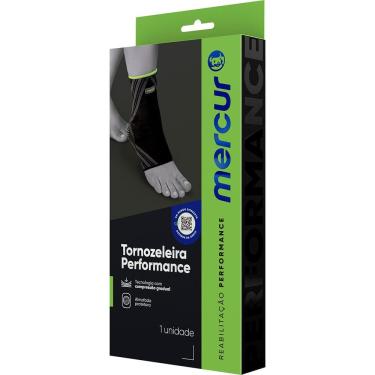Imagem de Tornozeleira Reabilitação Performance Mercur Tamanho P Preta 1 Unidade