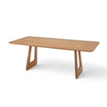 Imagem de Mesa De Jantar Retangular De Madeira Panamera 240cm X 110cm Champagne