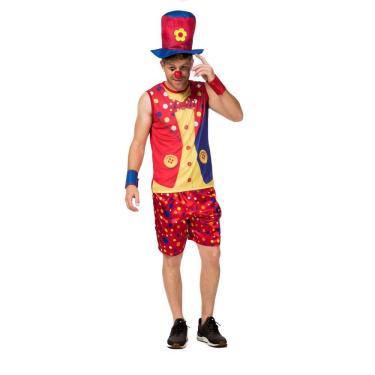 Imagem de Fantasia Palhaço Adulto Masculino Roupa Carnaval com Cartola