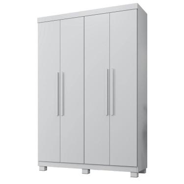 Imagem de Guarda Roupa Milão 4 Portas 3 Gavetas Em Mdp Benetil Móveis Branco