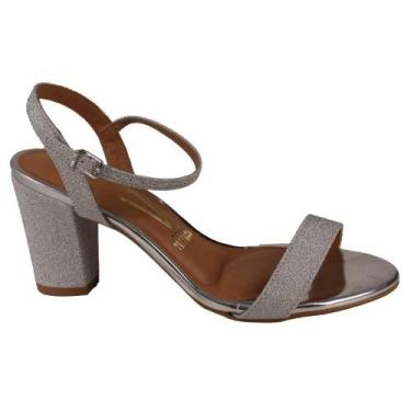 Imagem de Sandália Salto Bloco Médio De Festa Feminino Vizzano 6262474, Gl, Prat