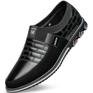 Imagem de Sapato social masculino, confortável, macio, de couro premium, moderno, casual, mocassins, escritório, Oxford, trabalho, condução, caminhada, tênis, Balck, 38