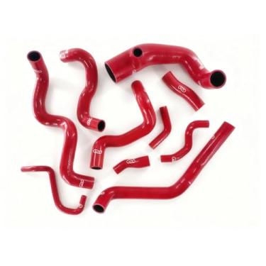 Imagem de Kit de braçadeiras de mangueira de aquecedor de entrada de ar de silicone compatíveis com Mini Cooper S R55 R56 R57 Turbo 2007-2014 (vermelho)